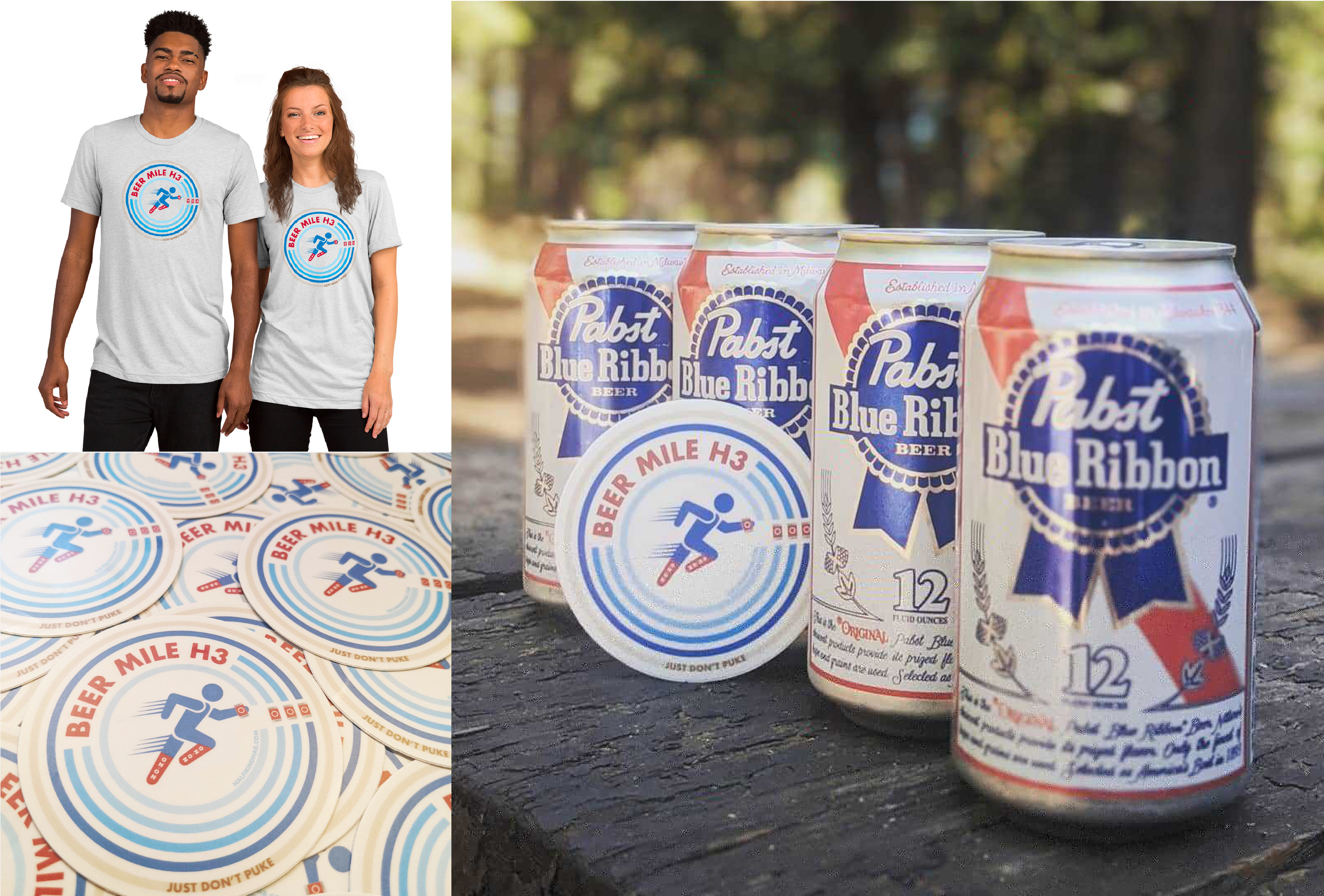 Beer Mile logo collateral images