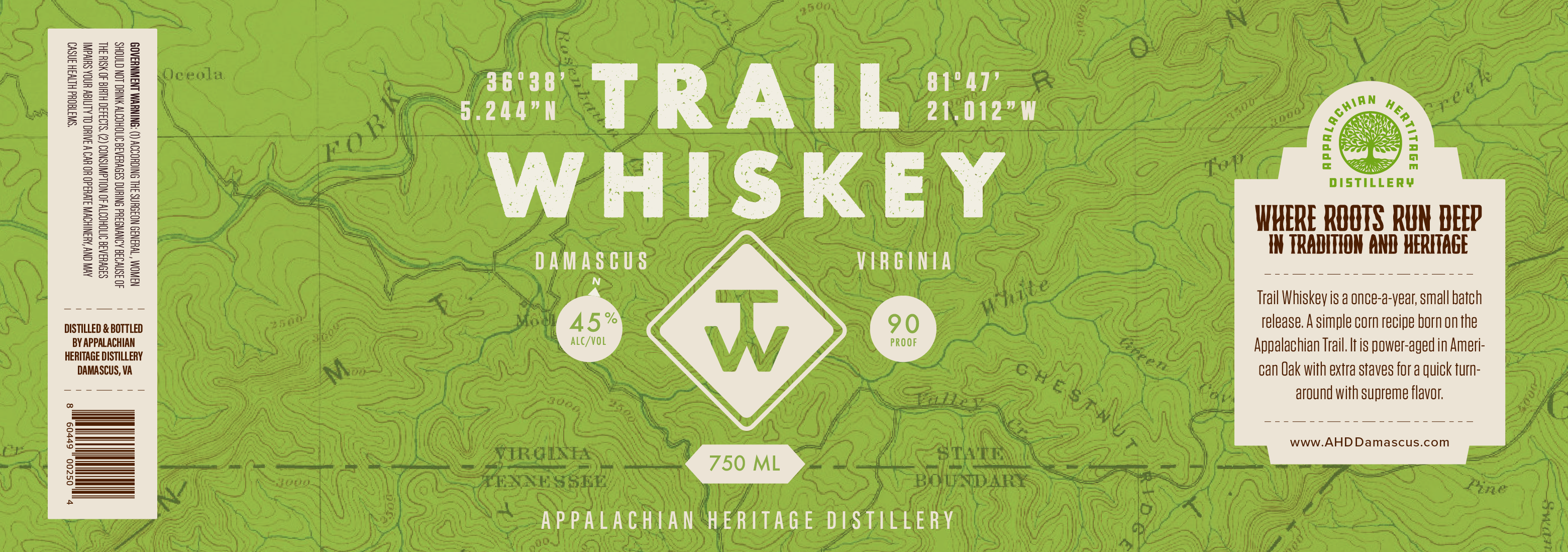 Trail Whiskey - full Label